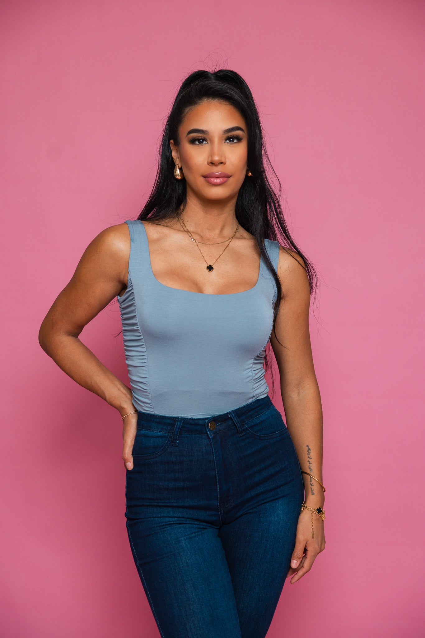 La La Ruched Tank Top FINAL SALE