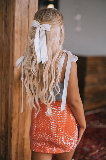 Hook 'Em Rhinestone Mini Skirt