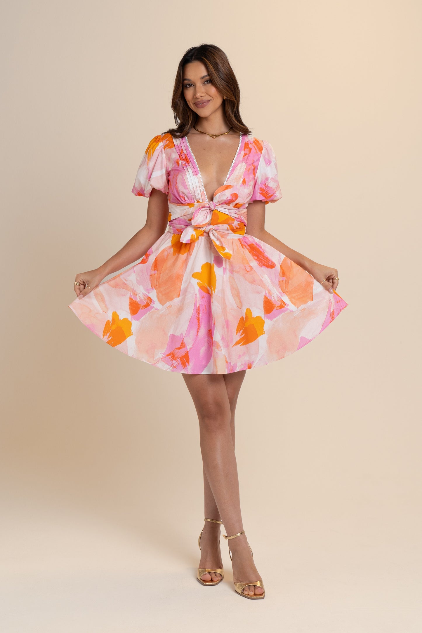 Harlow Bow Tie Mini Dress