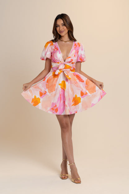 Harlow Bow Tie Mini Dress