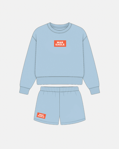 The Becca Boxy Pullover + Shorts Set - War Eagle Patch