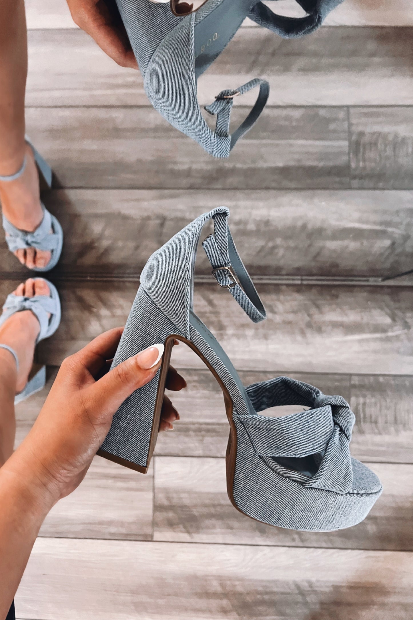 Vallerie Denim Heel FINAL SALE