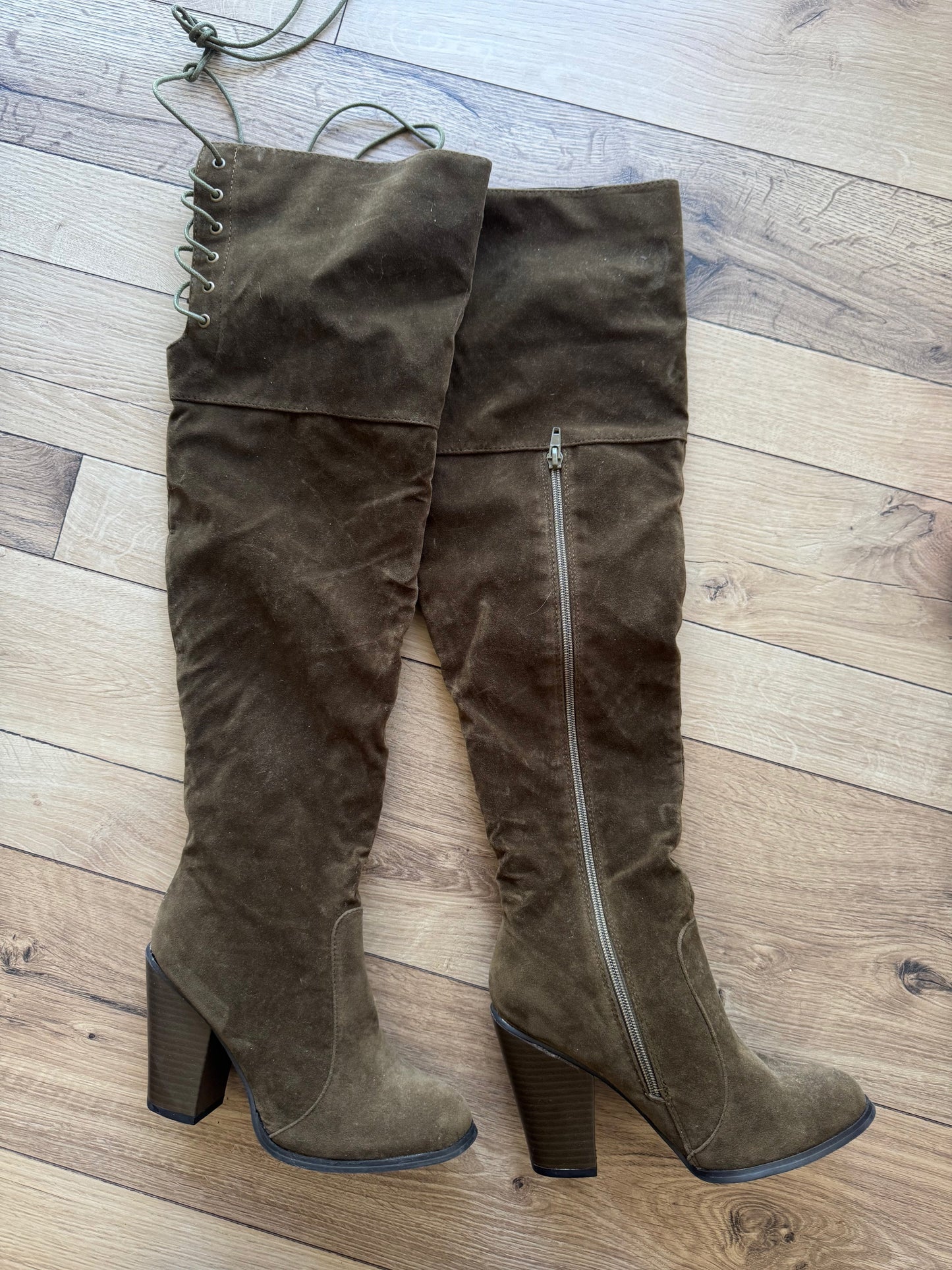 Shelly OTK Boots (Olive) FINAL SALE