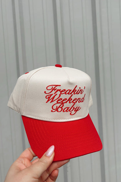 Freakin' Weekend Baby Vintage Trucker Hat