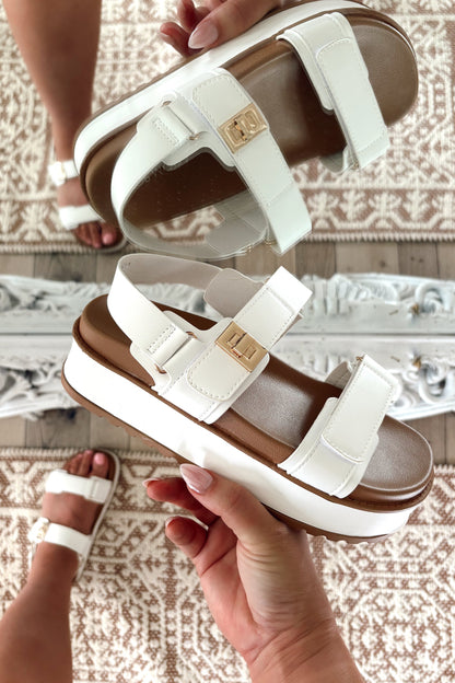 Chic Platform Sandals (White)