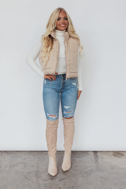 Essential Puffer Vest (Khaki)