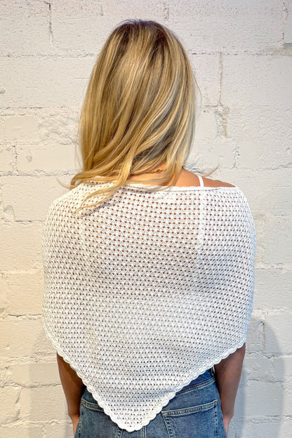 Solid Color Crochet Poncho