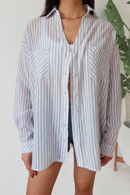 Coastlines Button Down