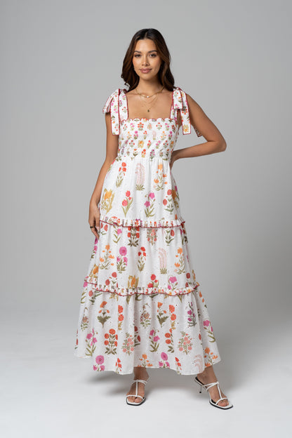 Ottilie Tie-Strap Floral Maxi Dress