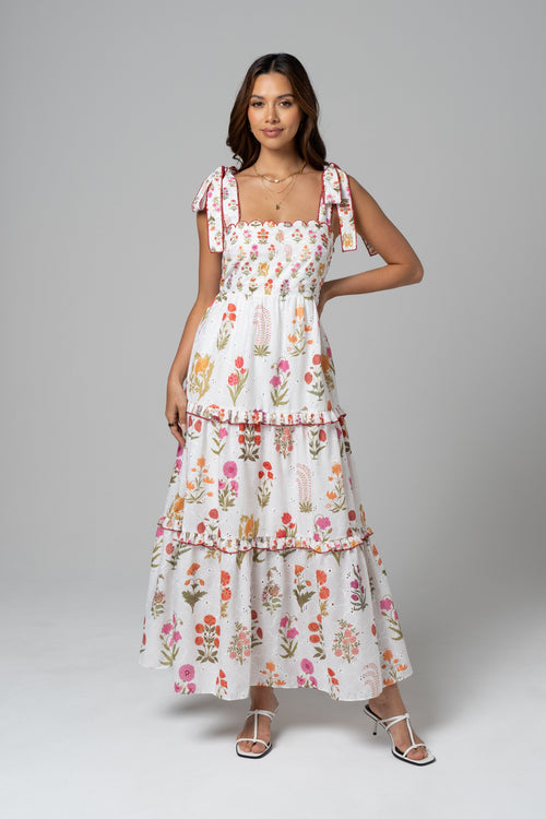 Ottilie Tie-Strap Floral Maxi Dress