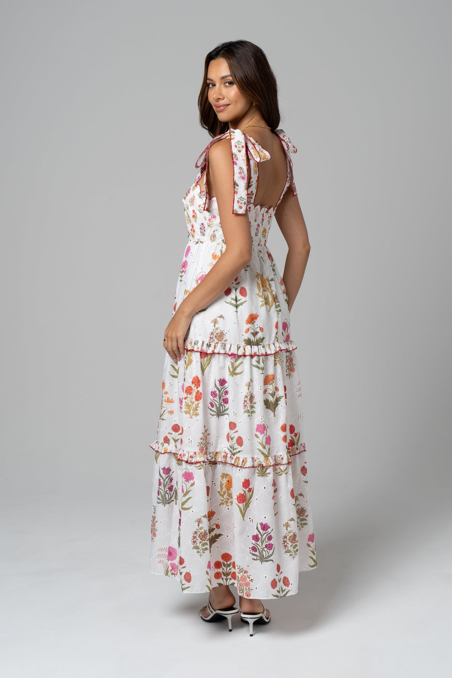 Ottilie Tie-Strap Floral Maxi Dress