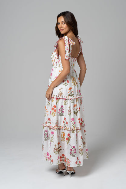 Ottilie Tie-Strap Floral Maxi Dress
