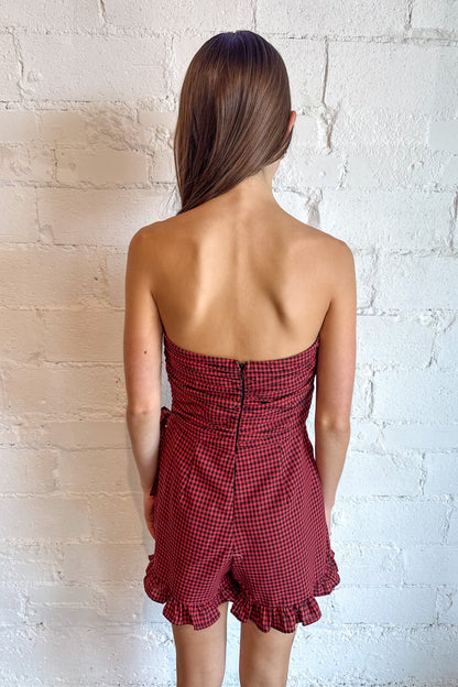 Sweet Gingham Girl Romper