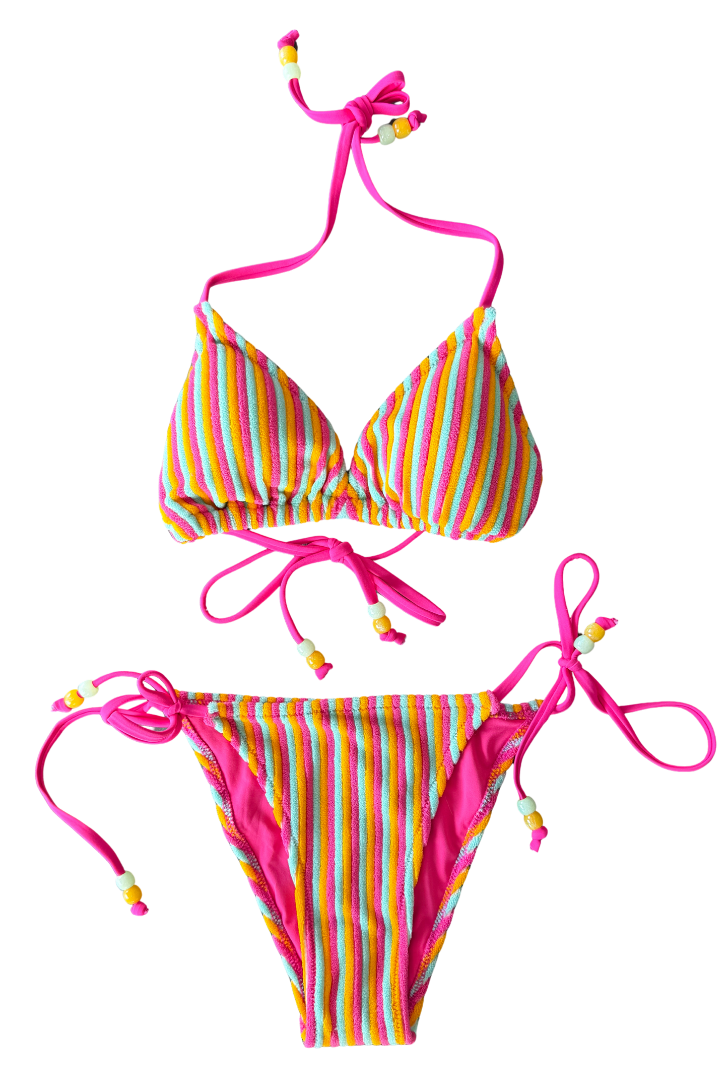 Summer Sunset Stripe Bikini Top