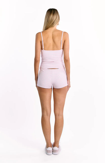 Sweetie White and Pink Stripe Shorts