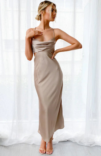 Taleah Cut Out Maxi Dress Mocha