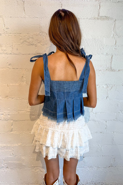 Tied In Denim Top
