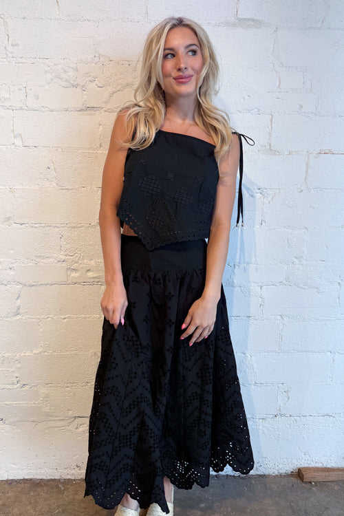 Uptown Girl Eyelet Top