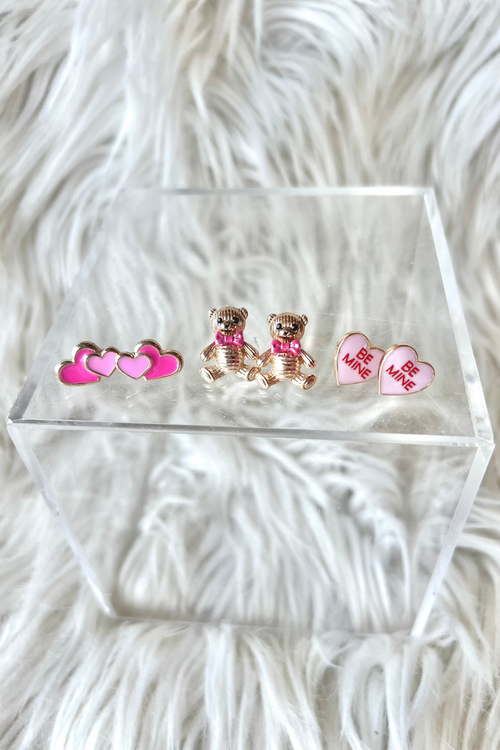 V-Day Charm Earring Set