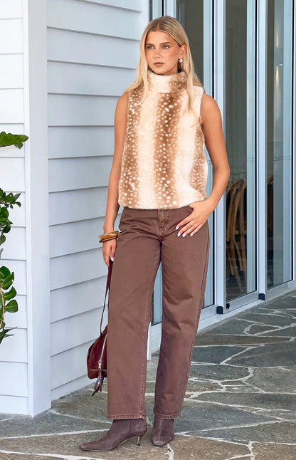 Valeria Brown Carrot Fit Jeans