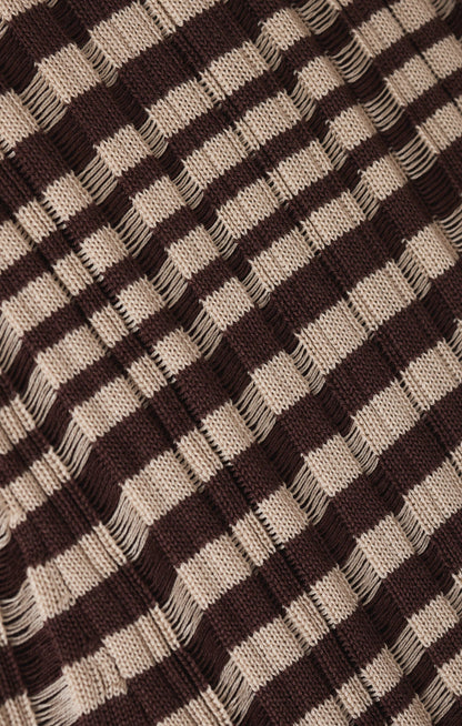 Rosetta Striped Rib Midi Dress