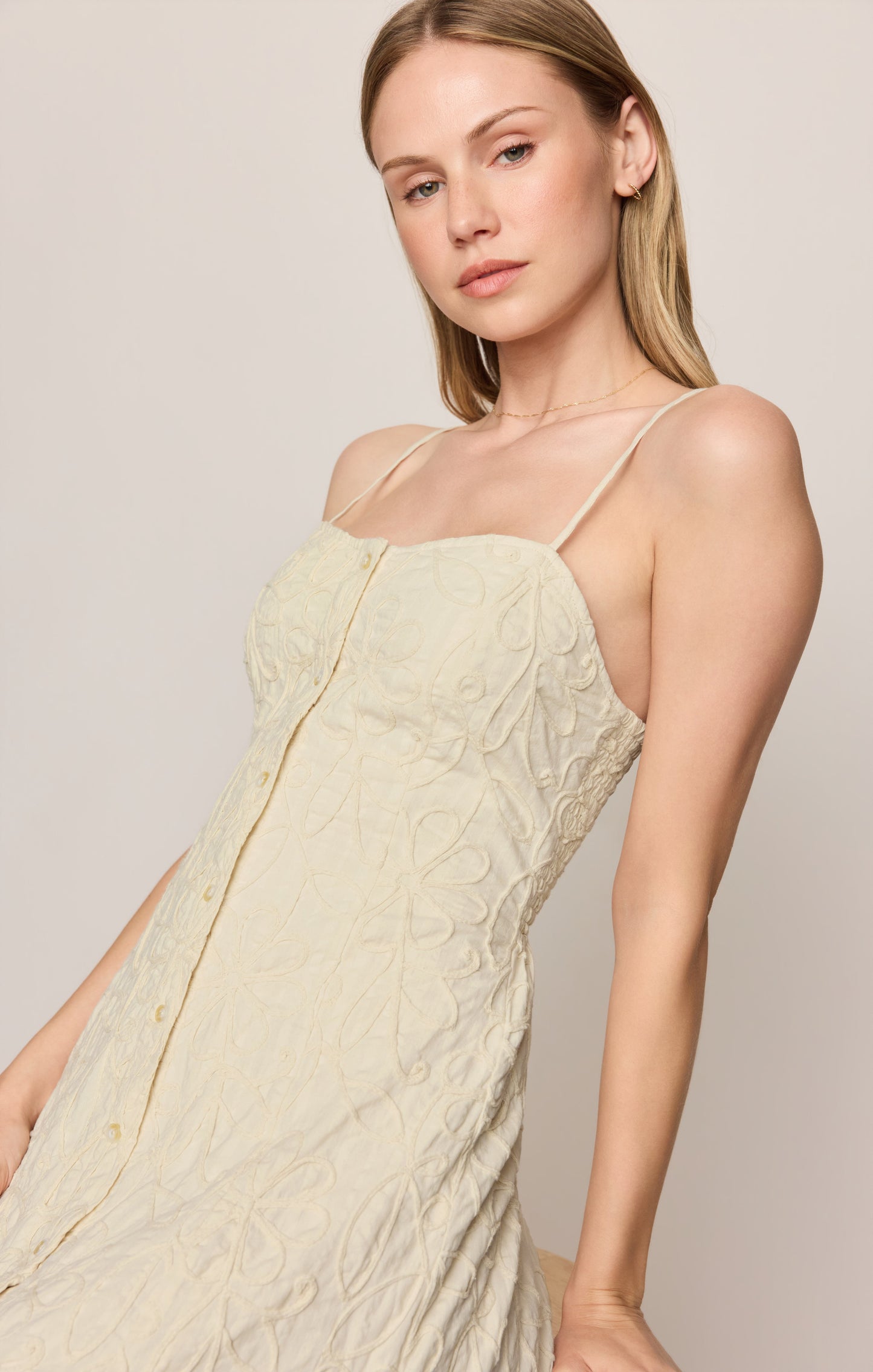 Angel Eyes Embroidered Maxi Dress