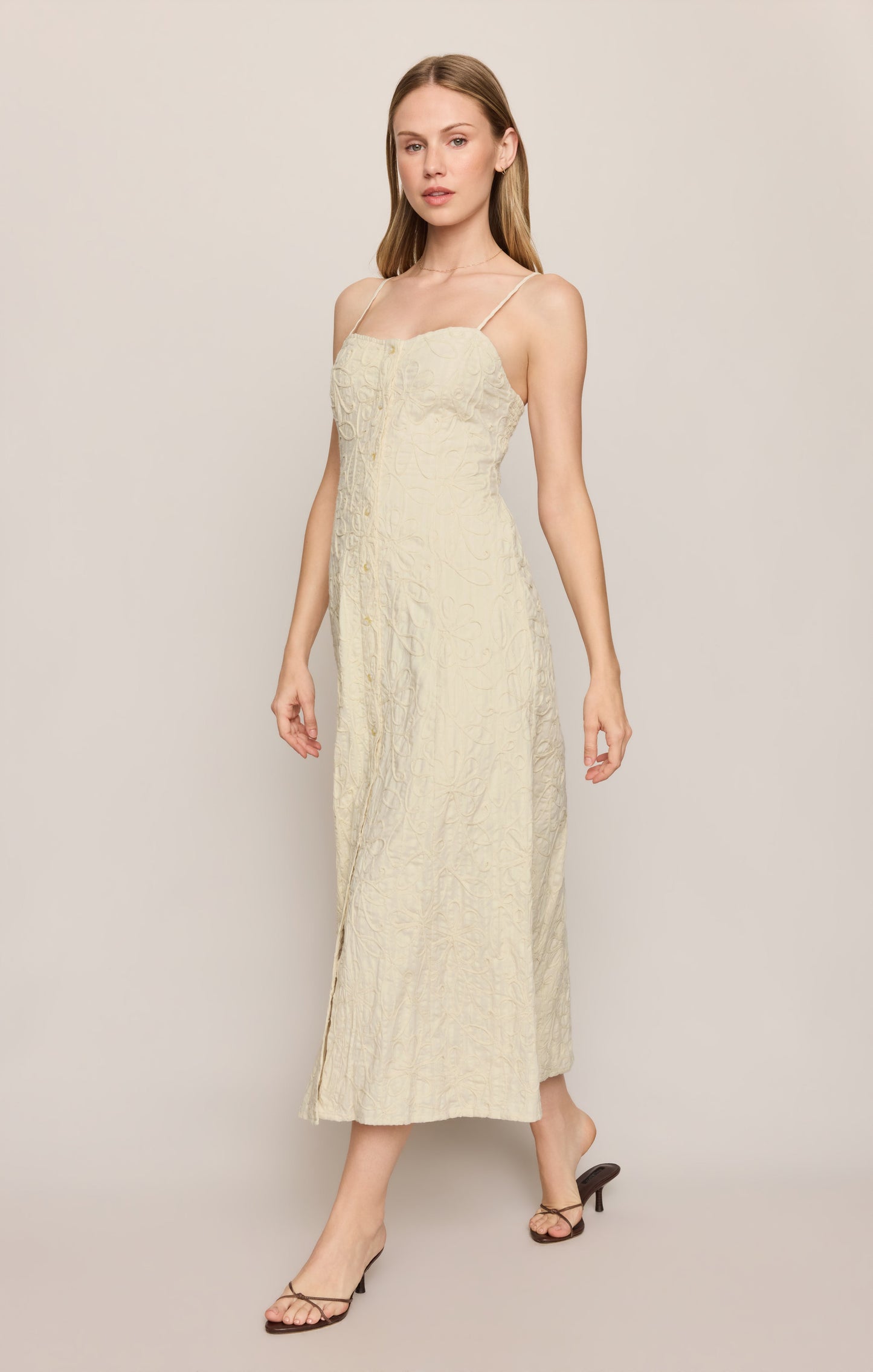 Angel Eyes Embroidered Maxi Dress