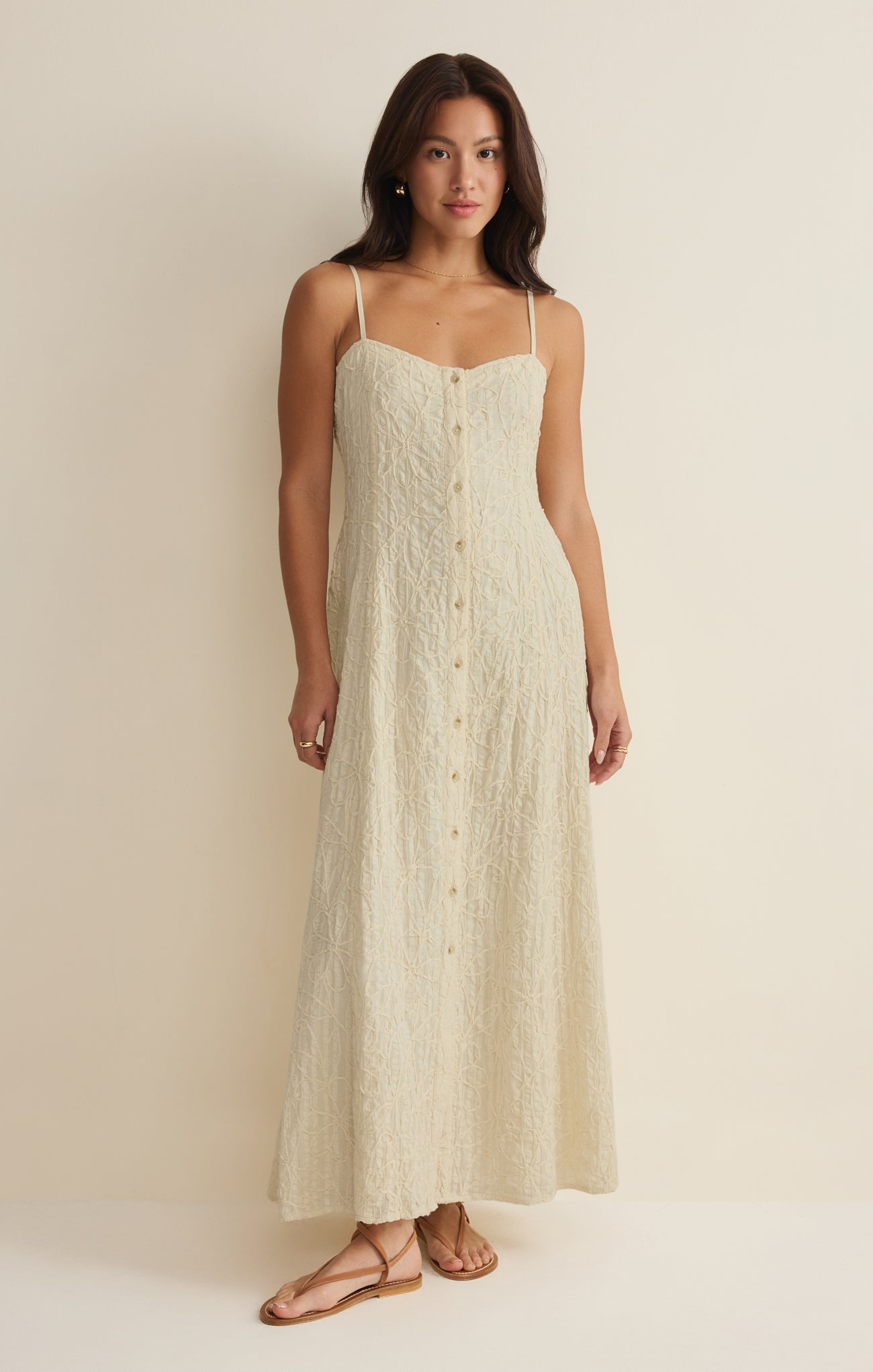Angel Eyes Embroidered Maxi Dress