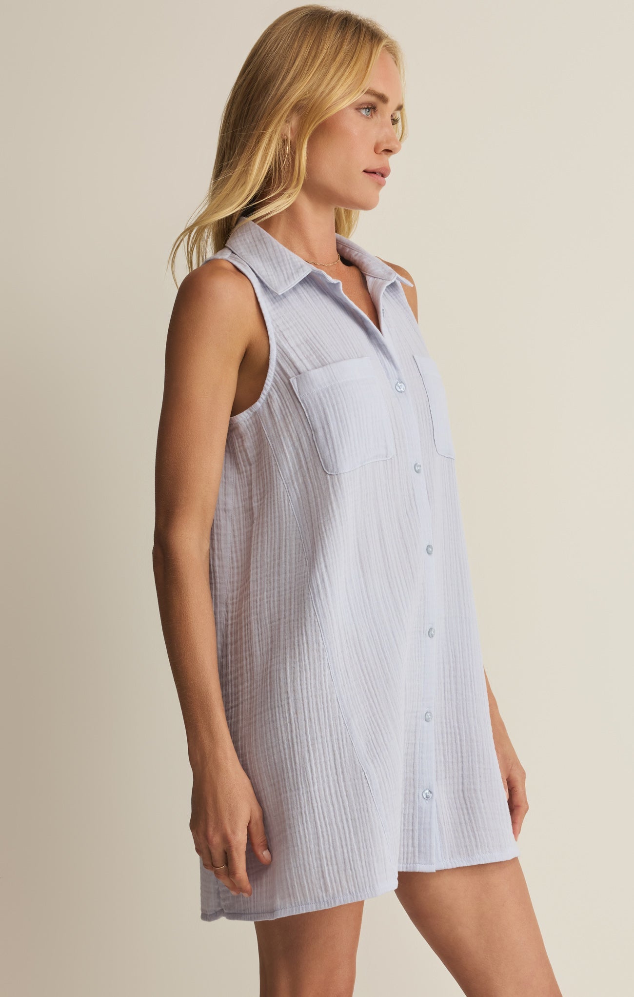 New Light Crinkle Mini Dress
