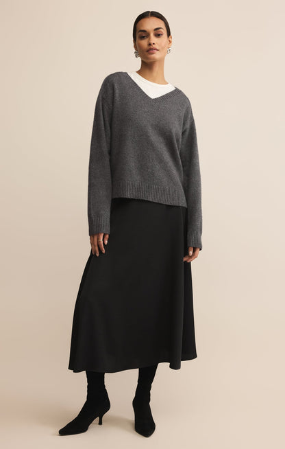 Northpointe Satin Midi Skirt