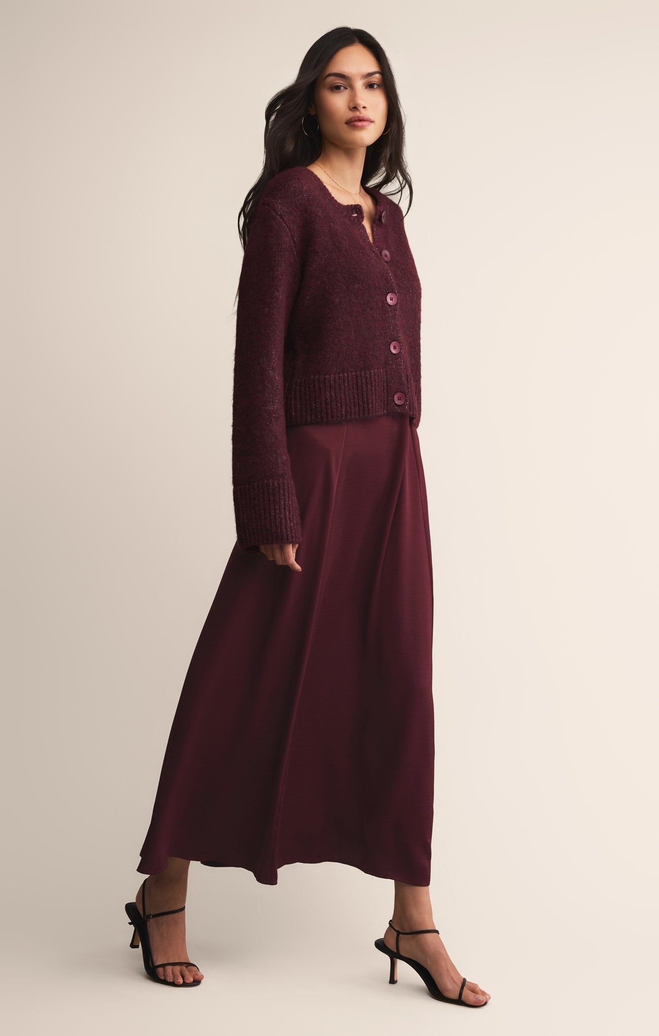 Northpointe Satin Midi Skirt