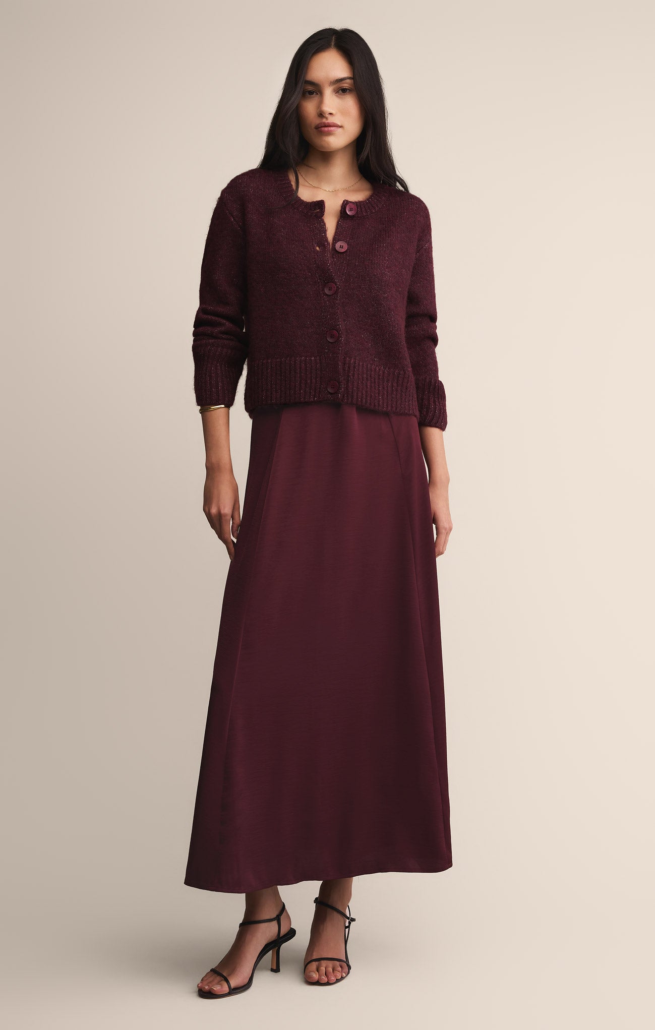 Northpointe Satin Midi Skirt