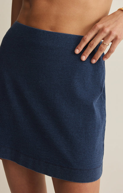 Gail Jersey Denim Mini Skirt