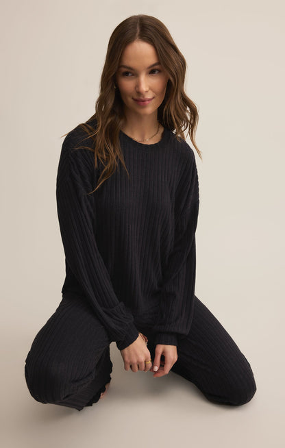 Daydream Silky Rib Long Sleeve Top