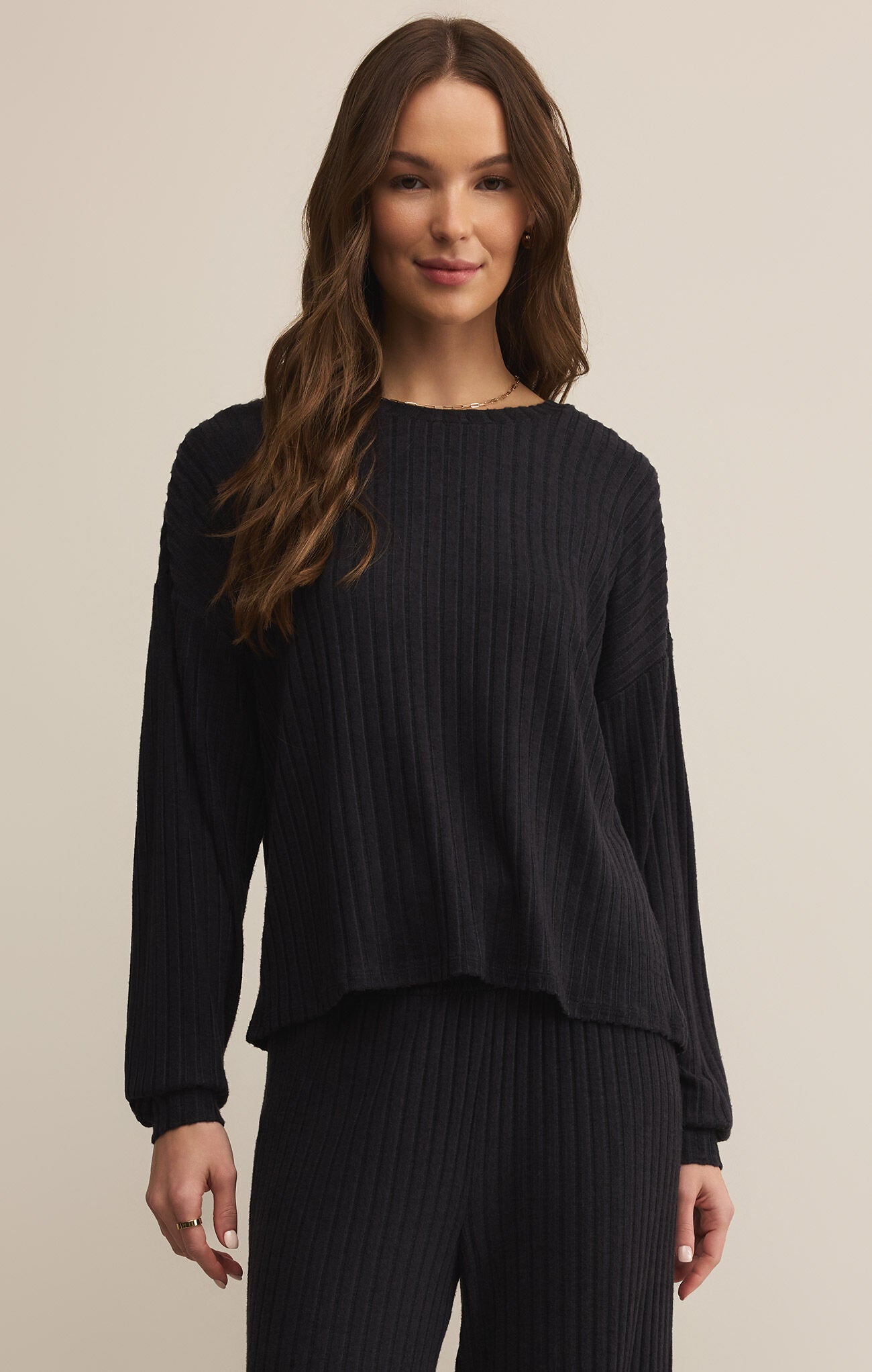 Daydream Silky Rib Long Sleeve Top