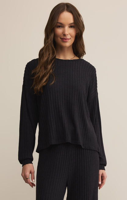 Daydream Silky Rib Long Sleeve Top