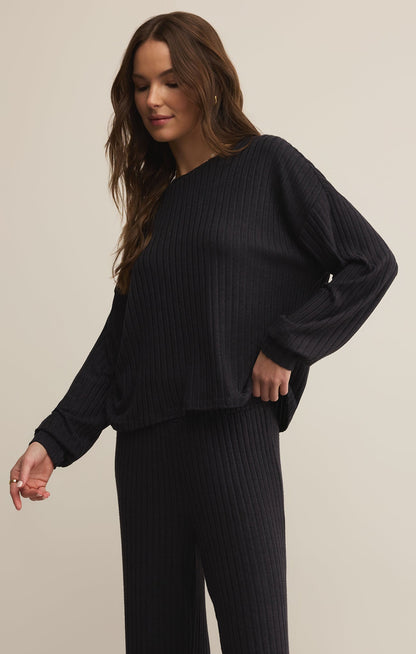 Daydream Silky Rib Long Sleeve Top