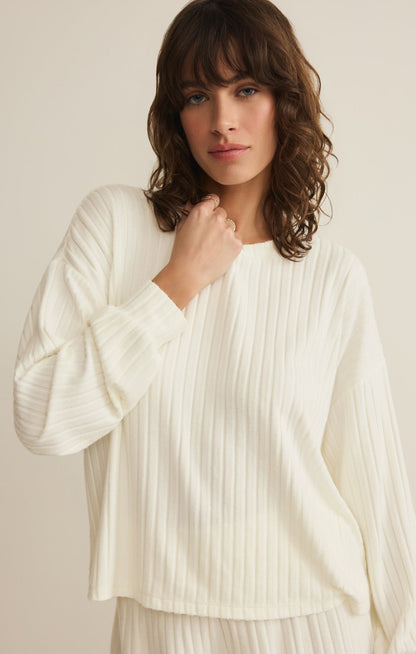 Daydream Silky Rib Long Sleeve Top