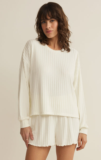 Daydream Silky Rib Long Sleeve Top