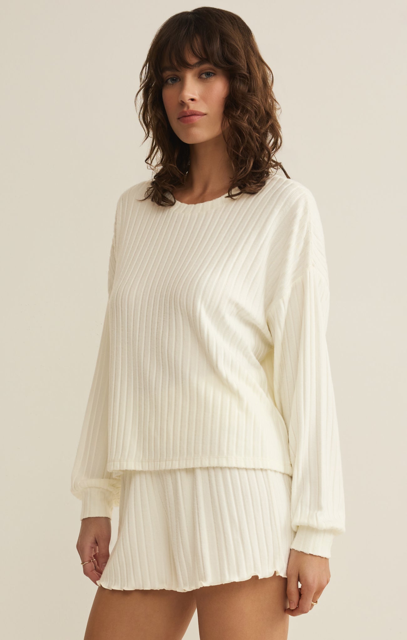 Daydream Silky Rib Long Sleeve Top
