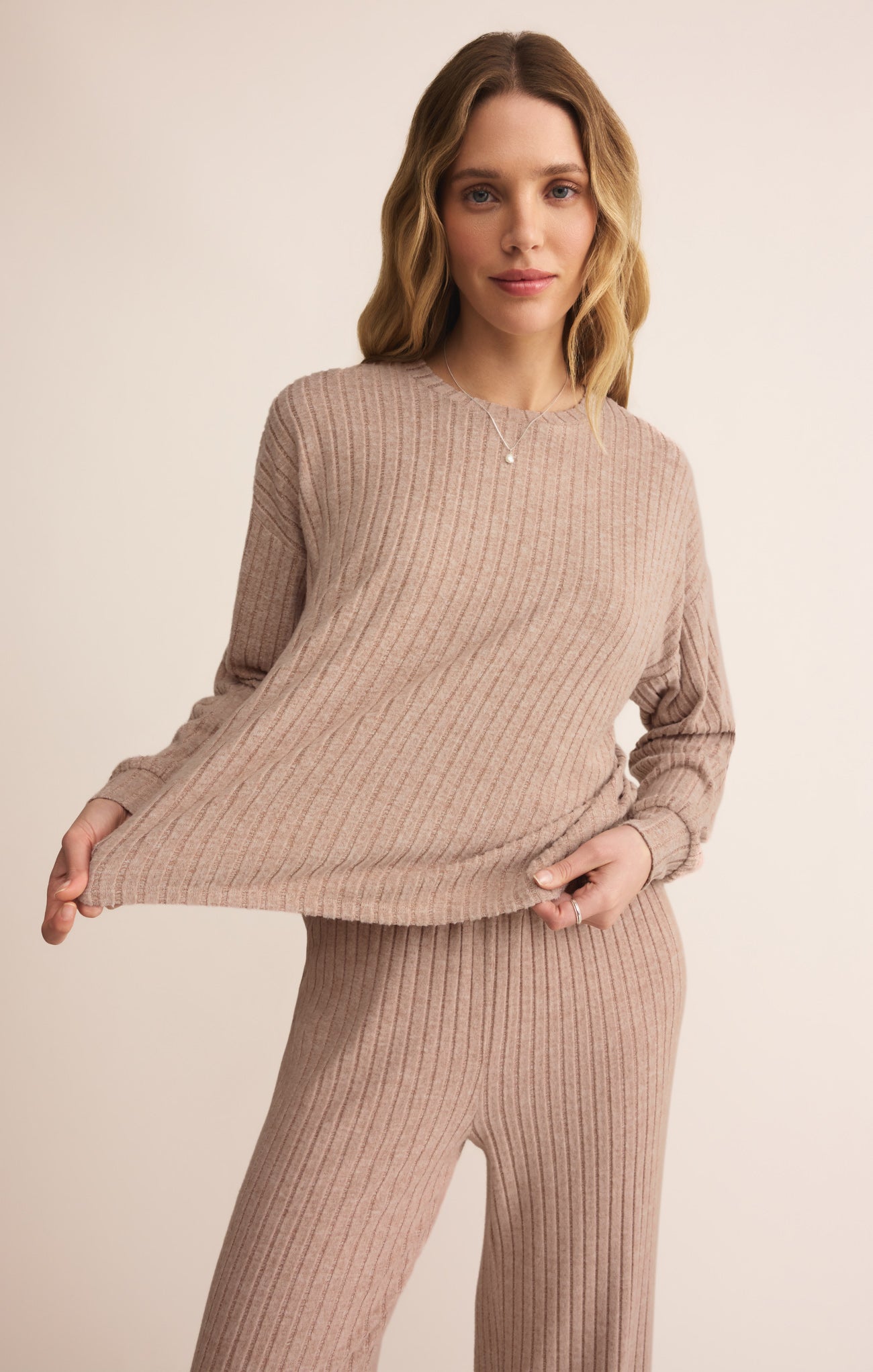 Daydream Silky Rib Long Sleeve Top