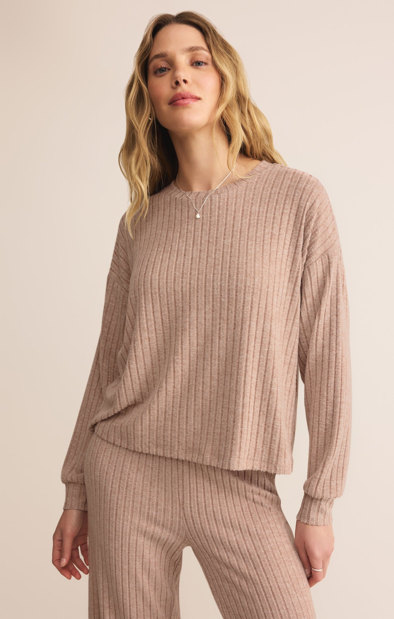 Daydream Silky Rib Long Sleeve Top