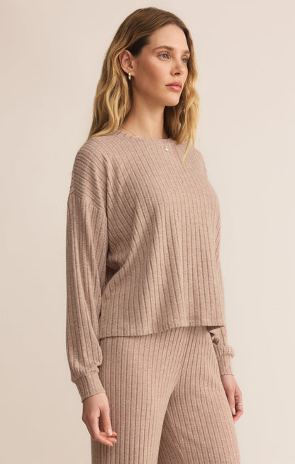 Daydream Silky Rib Long Sleeve Top