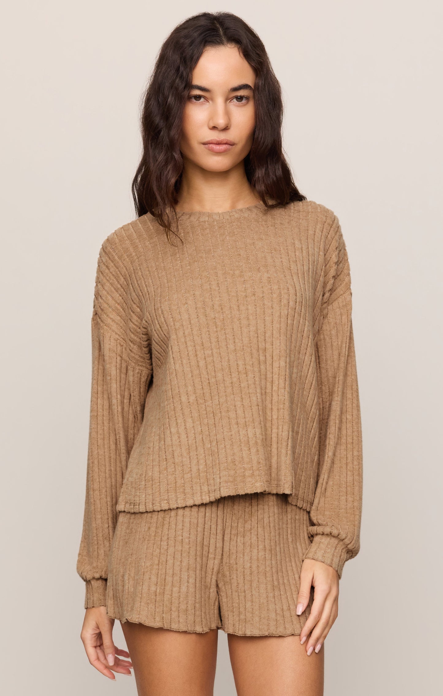 Daydream Silky Rib Long Sleeve Top