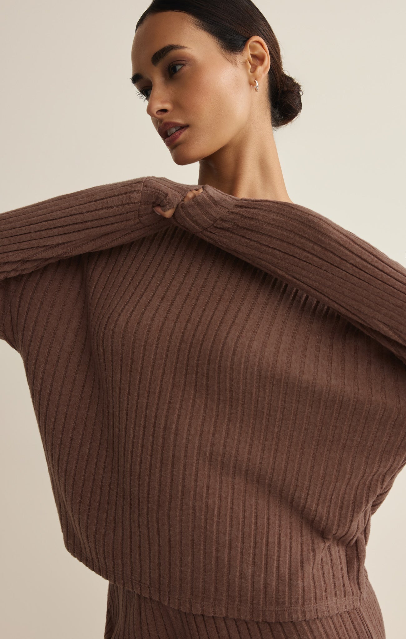 Daydream Silky Rib Long Sleeve Top