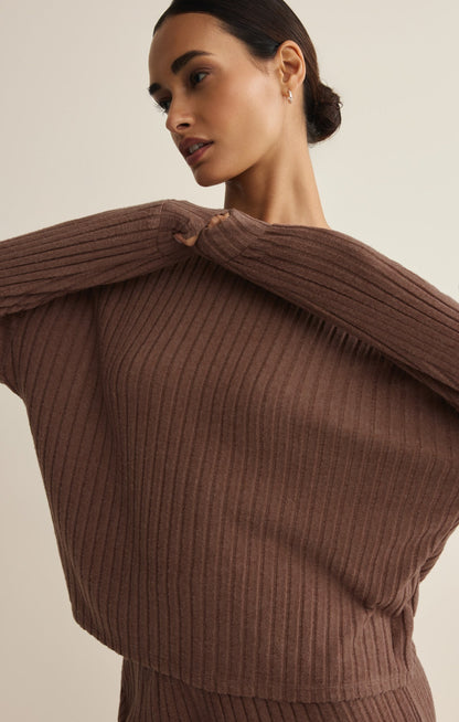 Daydream Silky Rib Long Sleeve Top
