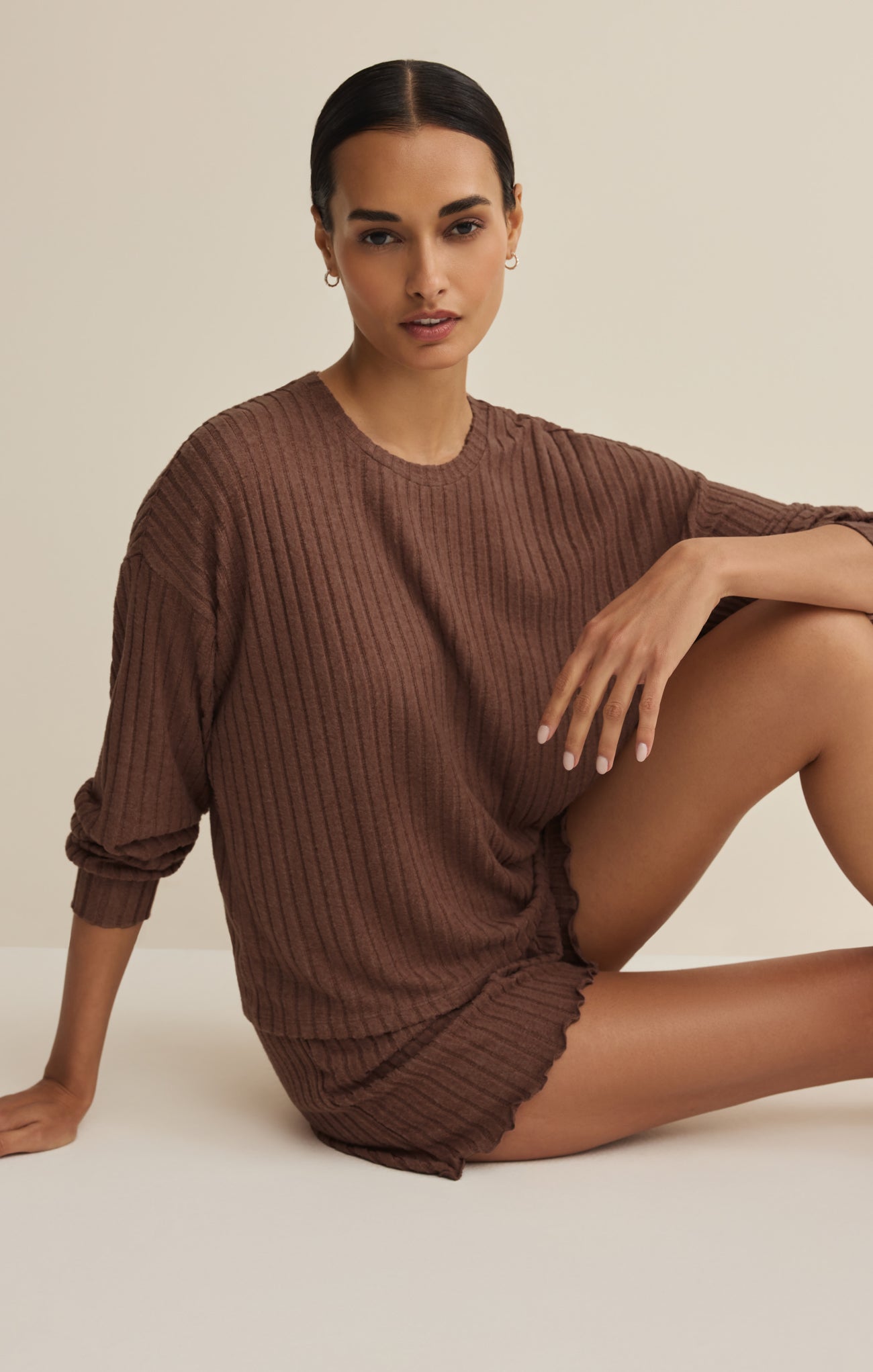 Daydream Silky Rib Long Sleeve Top