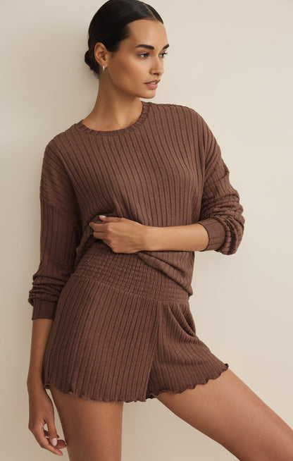 Daydream Silky Rib Long Sleeve Top