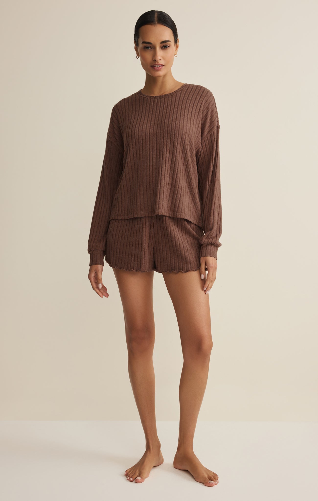 Daydream Silky Rib Long Sleeve Top