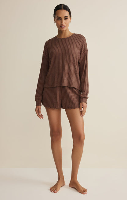 Daydream Silky Rib Long Sleeve Top